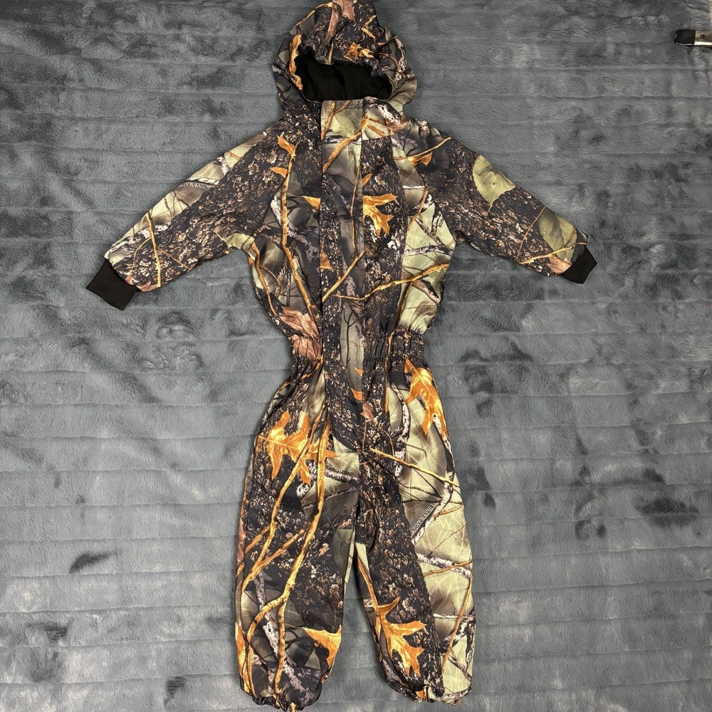 WFS Element Gear Toddler 2T Camo Hooded Coverall Hunting Suit Forest Camouflage